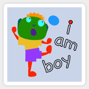 I am boy. Sticker